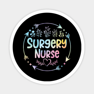 Surgery Nurse cute floral watercolor Magnet